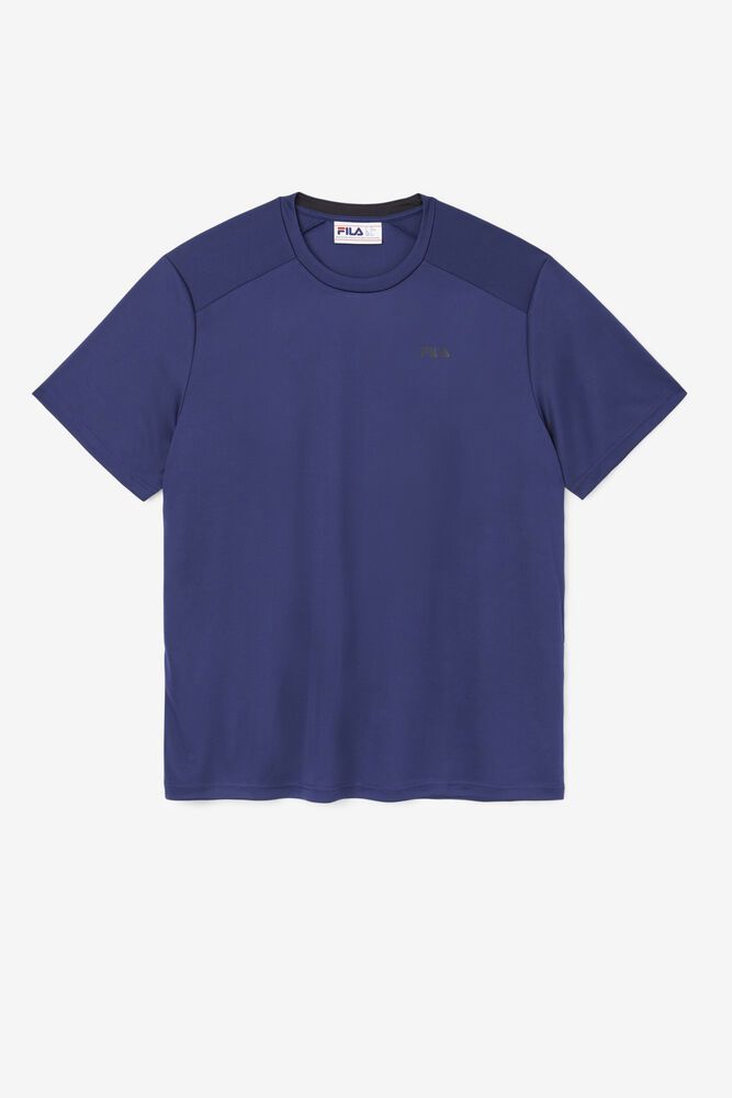 Fila T-Shirt Mens Navy - Kaab Crew - Philippines 9702685-IY